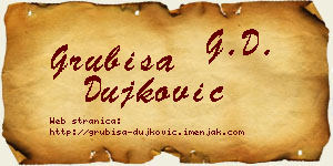 Grubiša Dujković vizit kartica